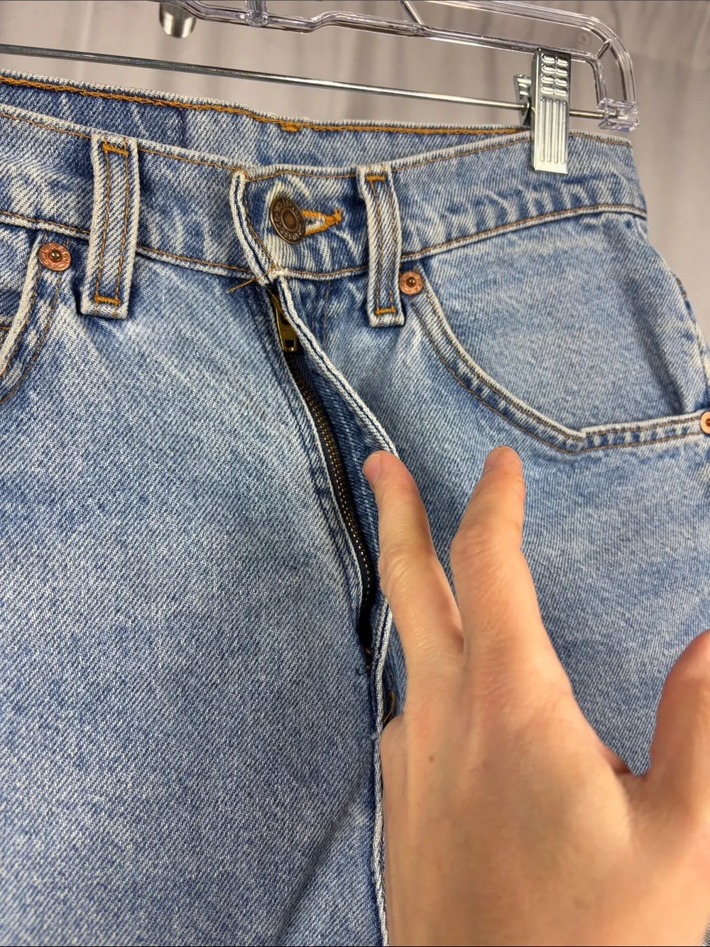 Vintage Levi's 954 Denim Jean Shorts‎ Orange Tab.